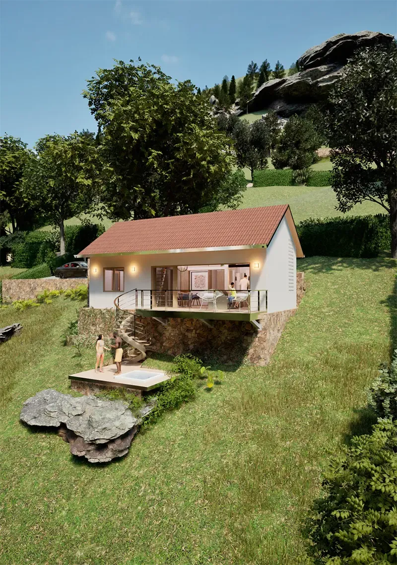 Render de Mirador de la Montaña — Mesa de los Santos en Mesa de los Santos, Santander